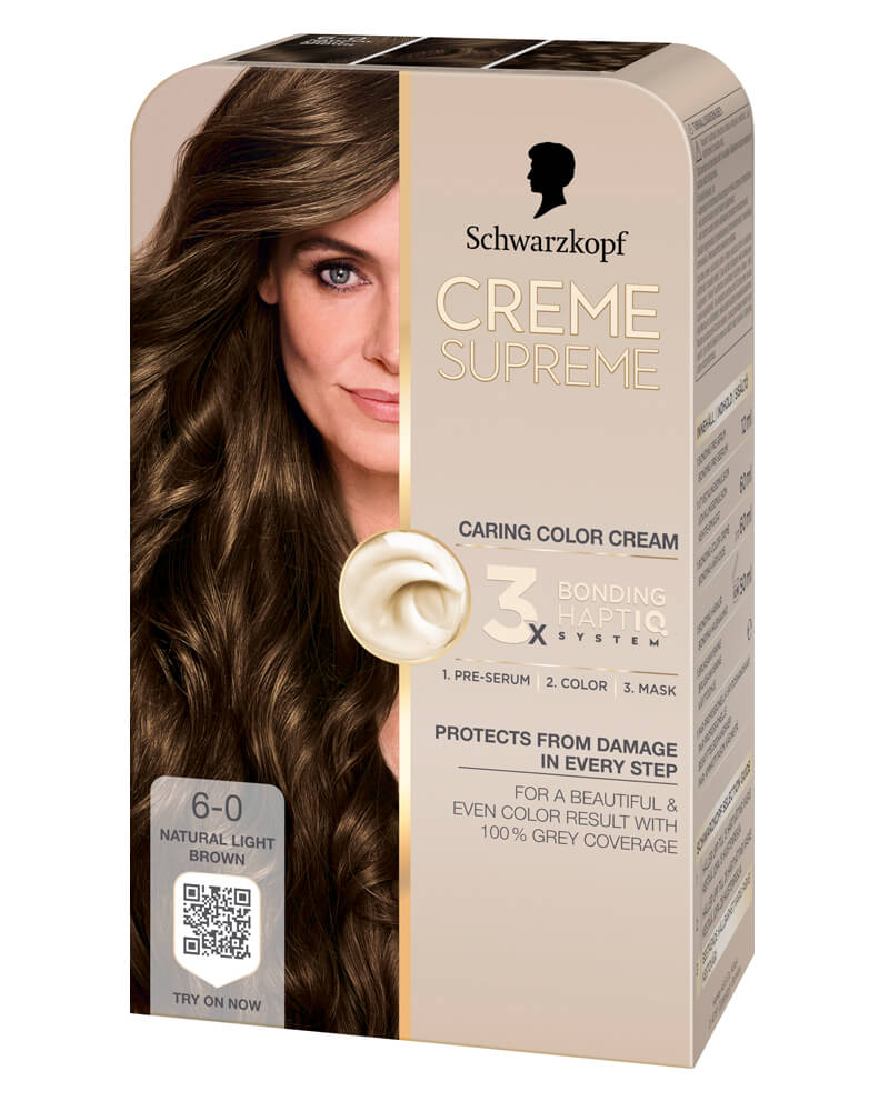 Schwarzkopf Creme Supreme 6-0 Natural Light Brown - 1 pcs