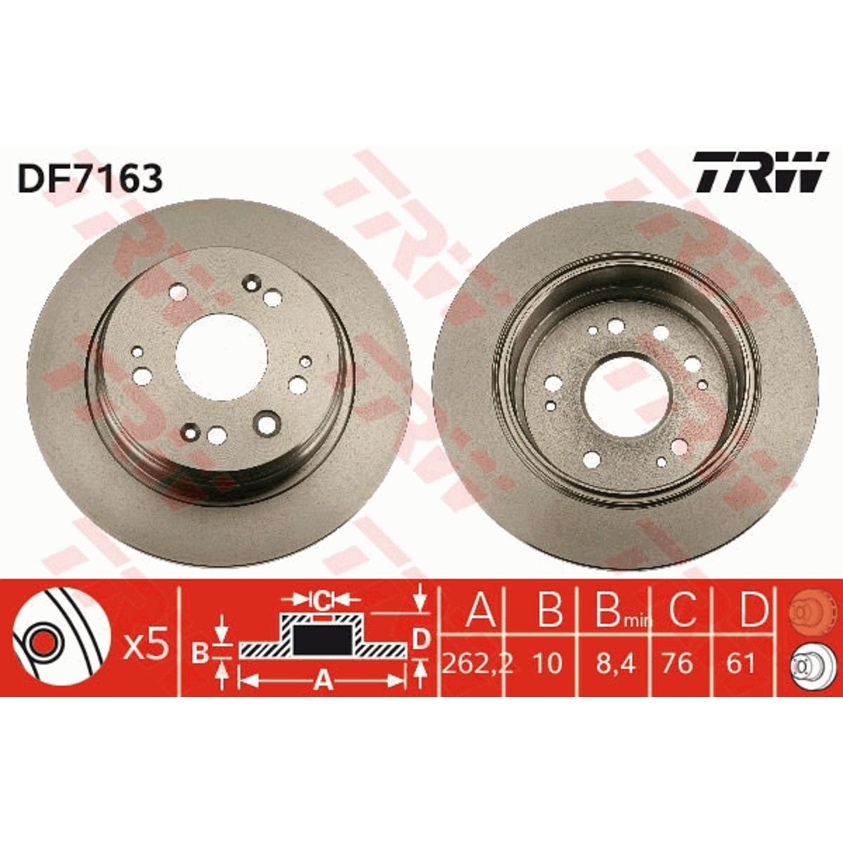Jarrulevy TRW DF7163