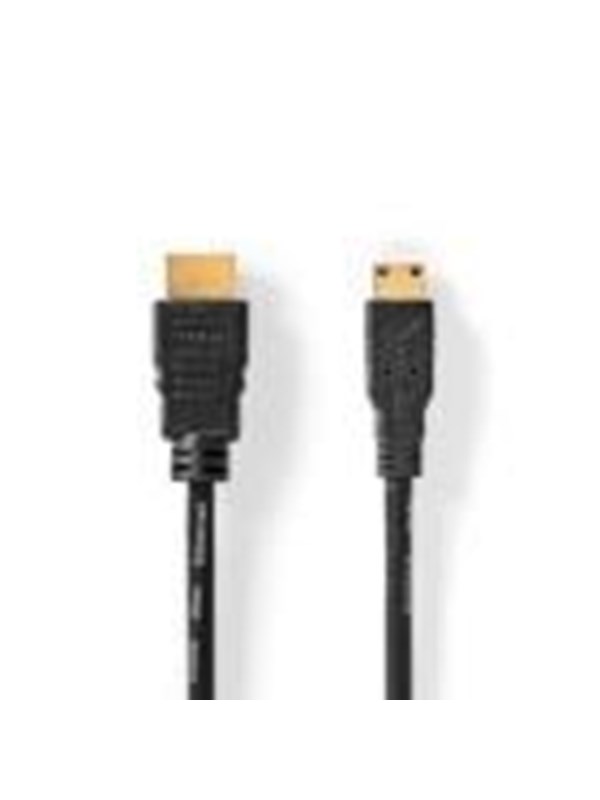 Nedis High Speed HDMI TM Kaapeli Ethernet | HDMITM liitin | HDMITM Mini | 4K@30Hz | 10.2 Gbps | 1.50 m | Pyöreä | PVC | Musta | Label