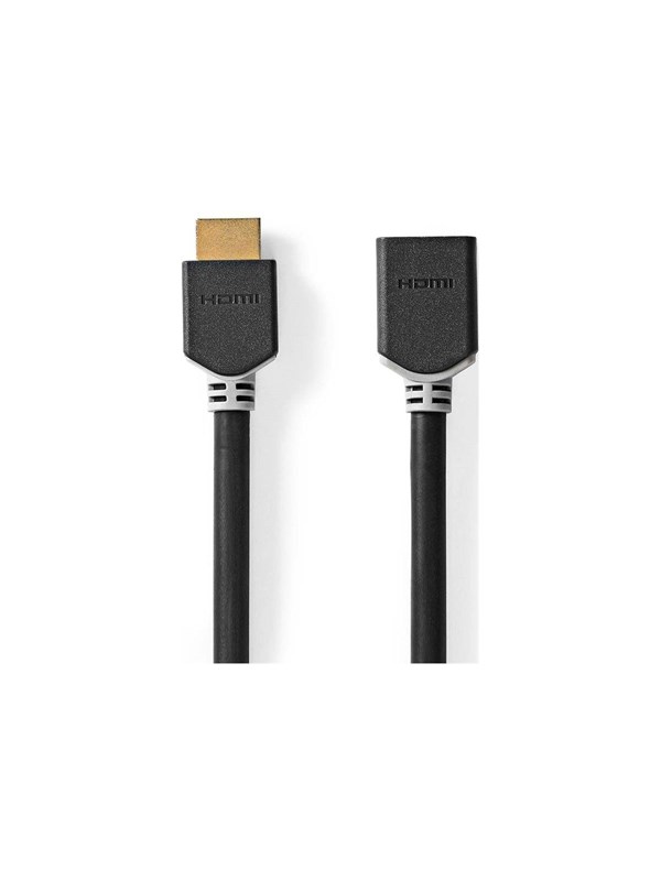 Nedis High Speed HDMI TM Kaapeli Ethernet | HDMITM liitin | HDMITM Ulostulo | 8K@60Hz | eARC | 48 Gbps | 1.00 m | Pyöreä | PVC | Antrasiitti | Laatikko