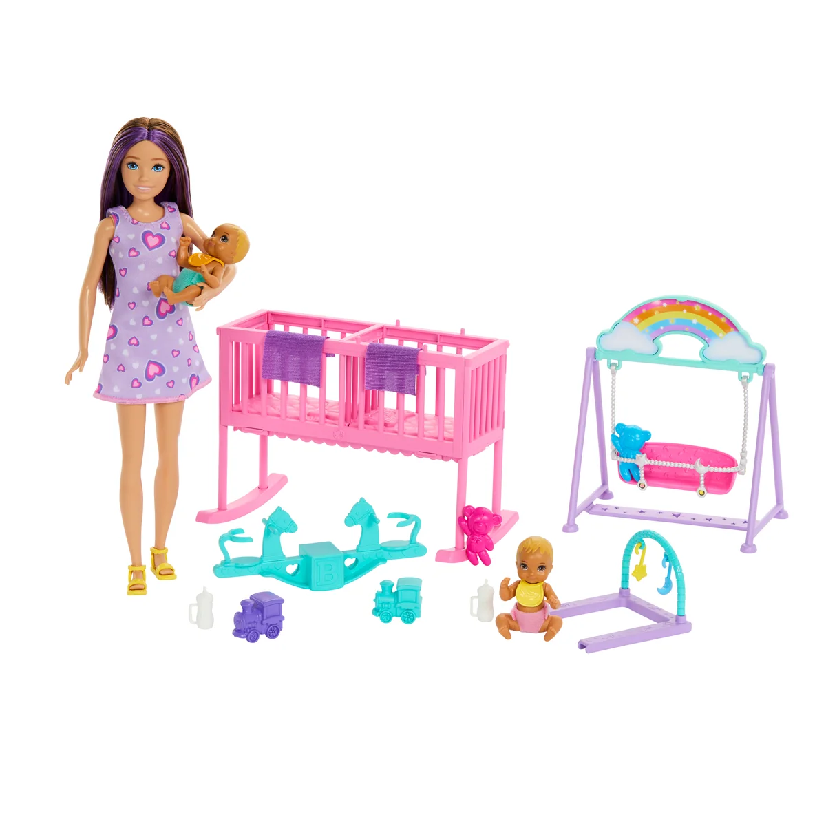 Mattel Barbie Skipper Babysitter Doll with Nursery Playset