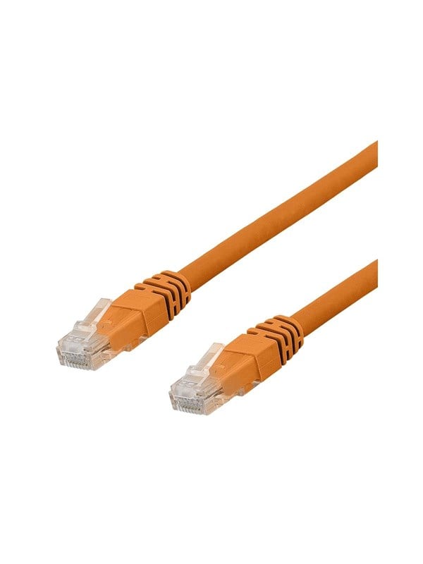 Deltaco Cat6a UTP LSZH RJ45 1m -verkkokaapeli, oranssi