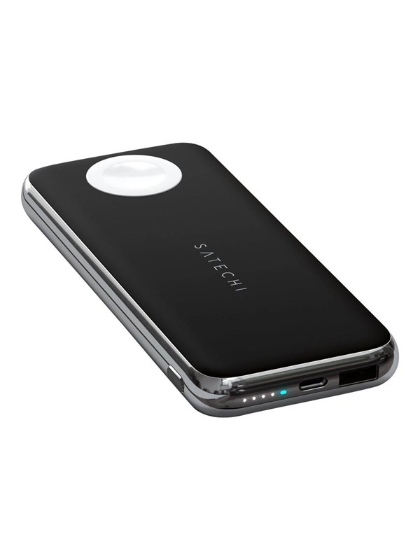 Satechi Quatro Wireless Power Bank 10000mah Hopea, Musta