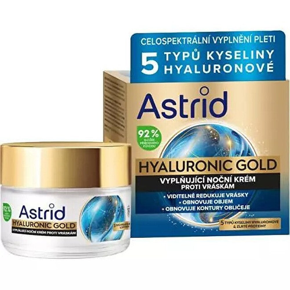 Astrid Ryppyjä ehkäisevä ja täyttävä yövoide hyaluronihappoproteiineilla 50 ml
