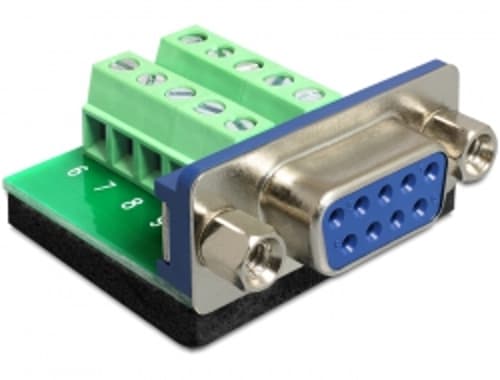 DeLOCK VGA Terminal block sovitin, Sub-D 9 Pin naaras