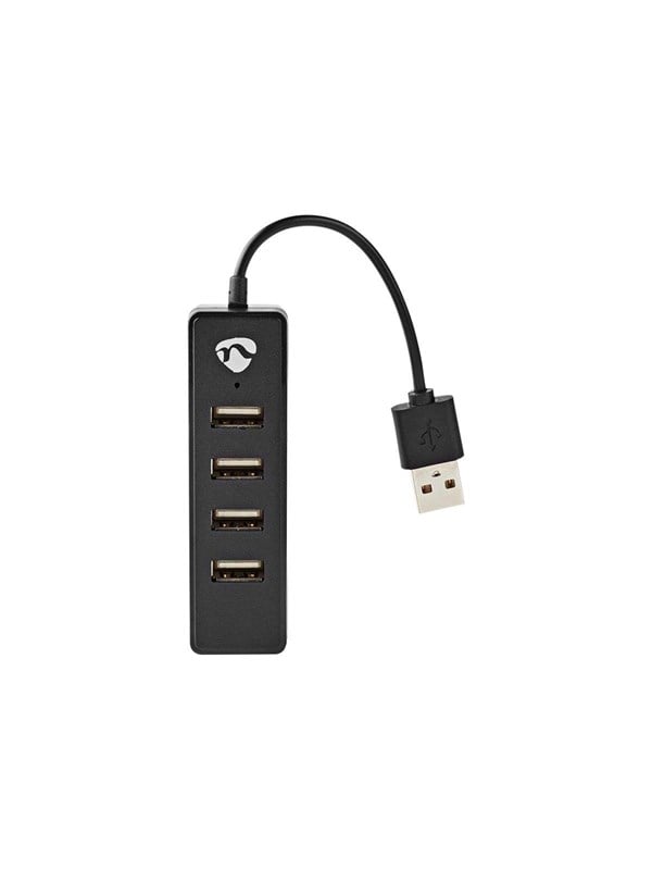 Nedis USB-keskitin | USB-A Male | 4x USB A Female | 4-Porttinen port(s) | USB 2.0 | USB Virta