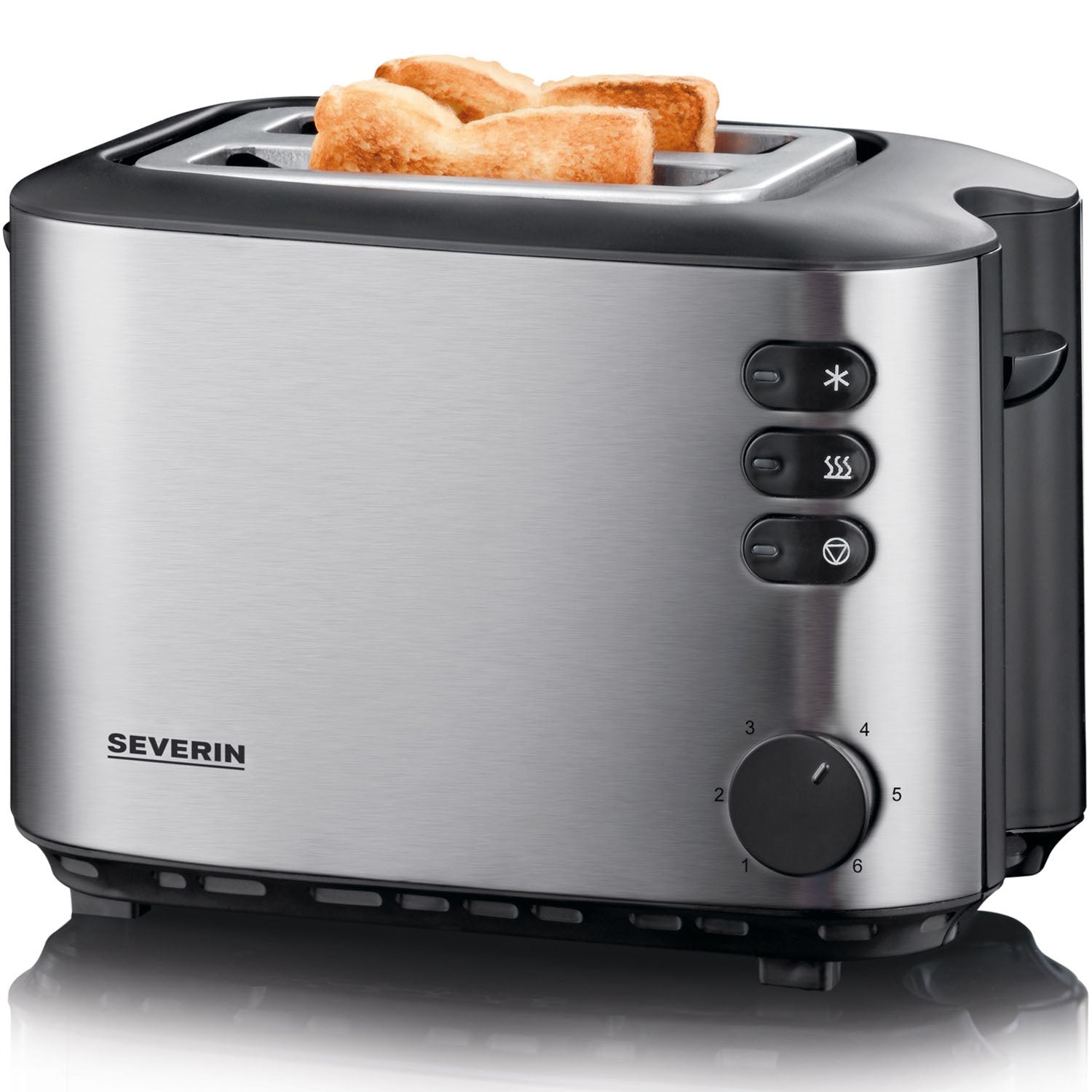 Severin AT 2514, 2 viipale(i)ta, Hopea, Ruostumaton teräs, Vipu, Rotaatio, 850 W, 155 mm