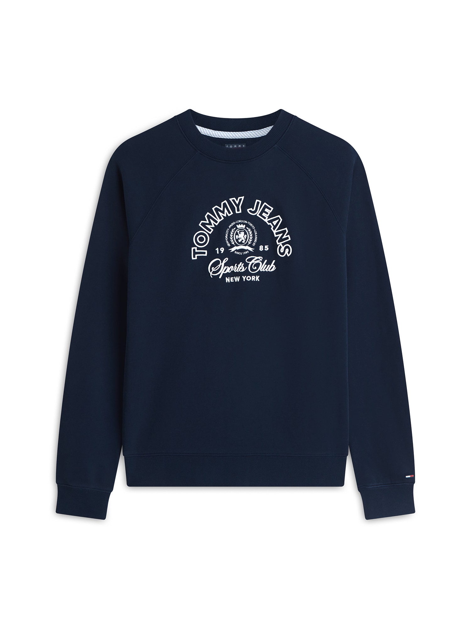 Tommy Jeans Collegepaita 'Crest Logo' laivastonsininen / valkoinen