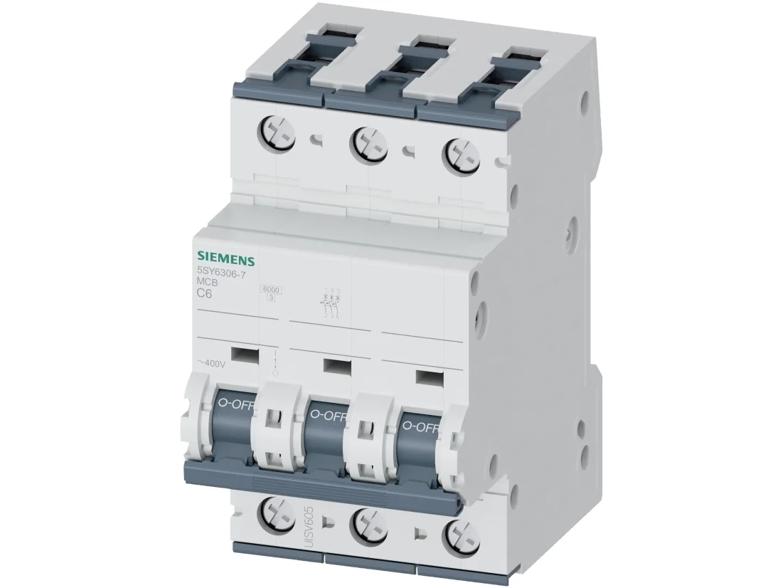 Siemens 5SY63067 5SY6306-7 Ledningssikkerikkerhedsafbryder 6 A 230 V, 400 V