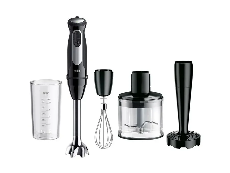Braun MultiQuick 5 Pro MQ 55.307M 1000 W 0,6 l -sauvasekoitinsarja, musta, hopea