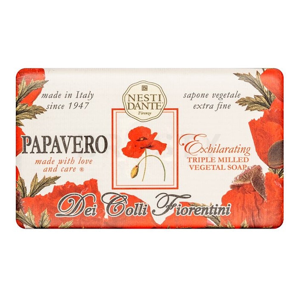 Nesti Dante Dei Colli Fiorentina kolminkertainen jauhettu kasvisaippua unikko 250 g