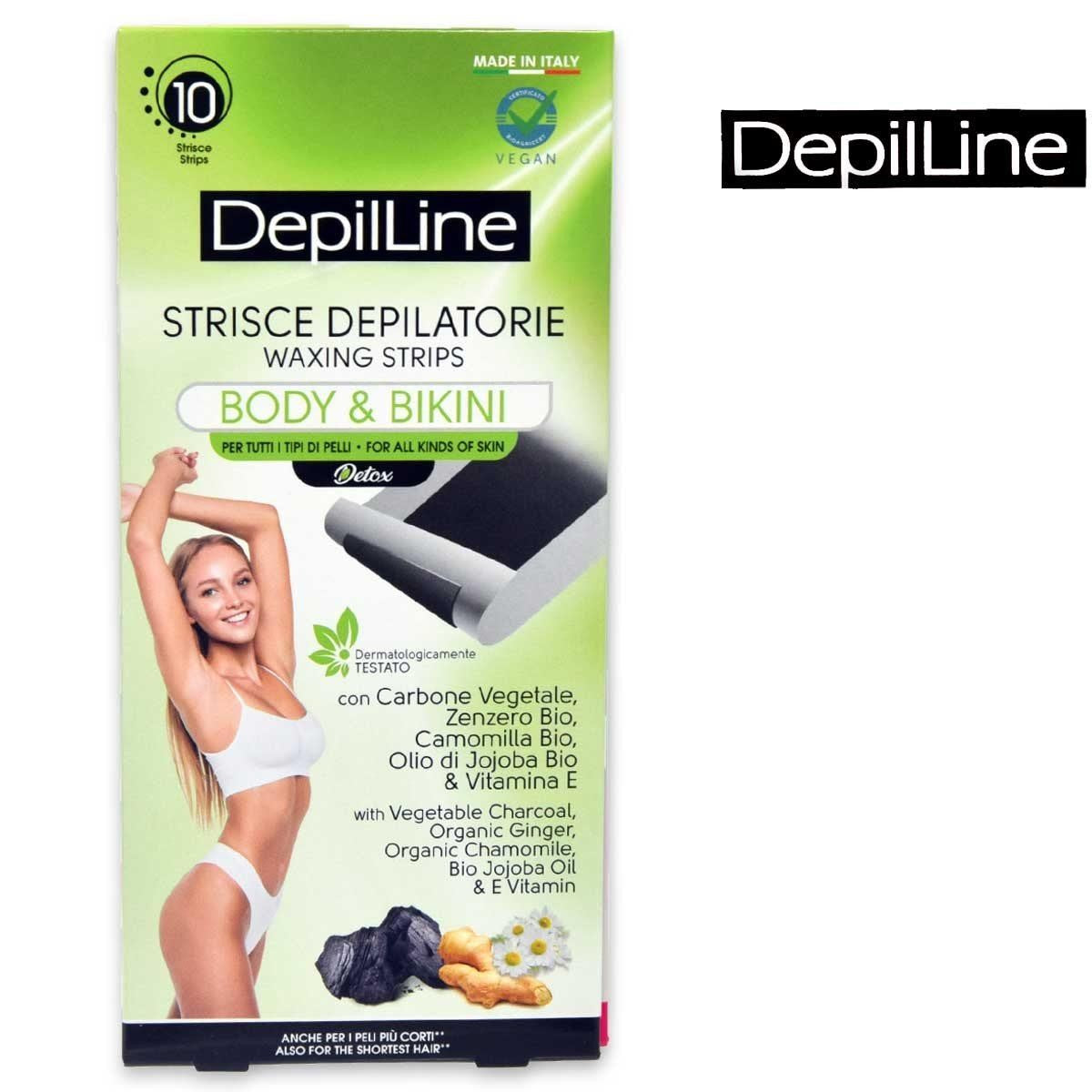 Depil Line Vahaliuskat vartalolle/bikinialueelle hiilellä 10 kappaletta.