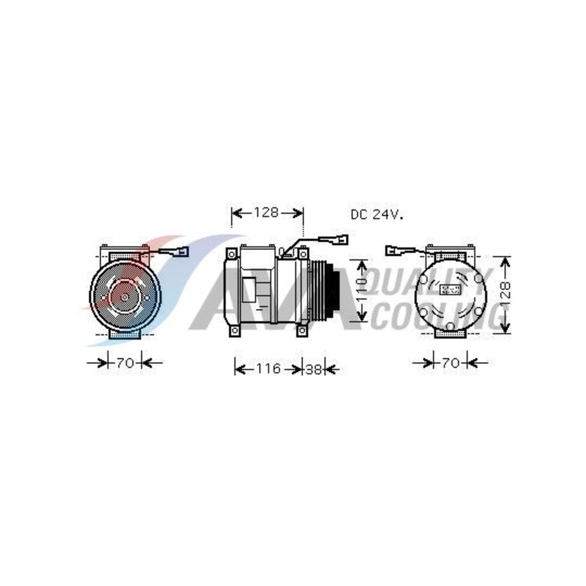 Ilmastoinnin kompressori HIGHWAY AUTOMOTIVE 45021002