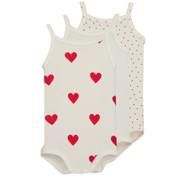 PETIT BATEAU Potkuhousut/body  tulenpunainen / valkoinen