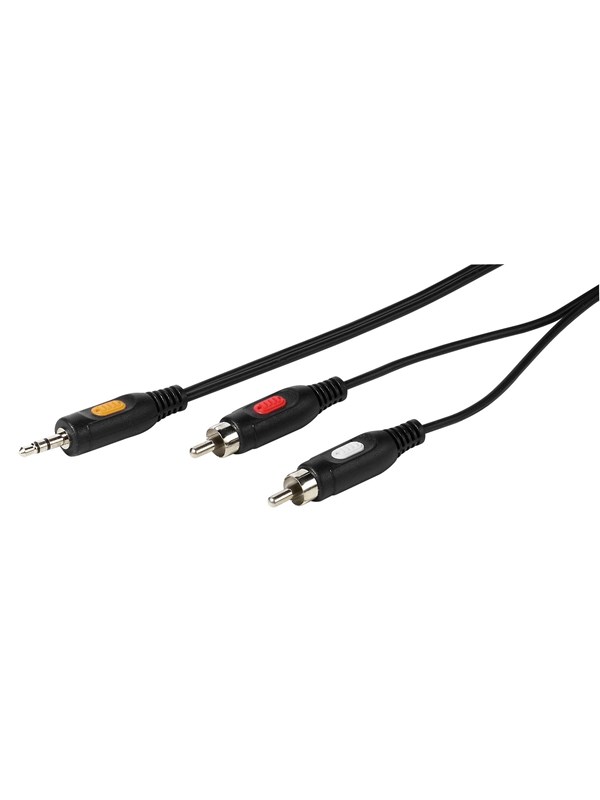 Vivanco Vivanco Audiokaapeli 1x 3.5mm uros - 2xRCA uros, 2,5m 4008928410310 Vastaa: N/A