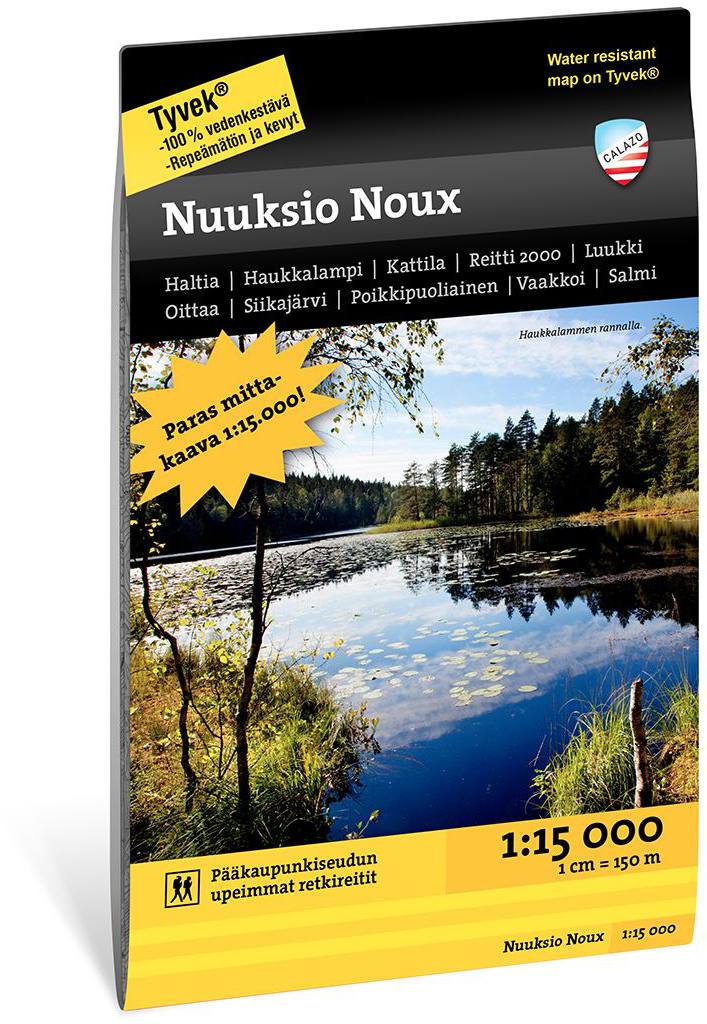Calazo Nuuksio Noux Tyvek suomen retkeilykartta