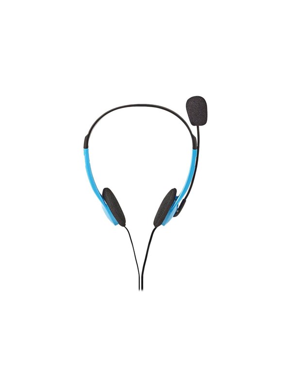 Nedis PC-headset | On-Ear-Kuulokkeet | Stereo | 2x 3.5 mm | Taitettava mikrofoni | Sininen
