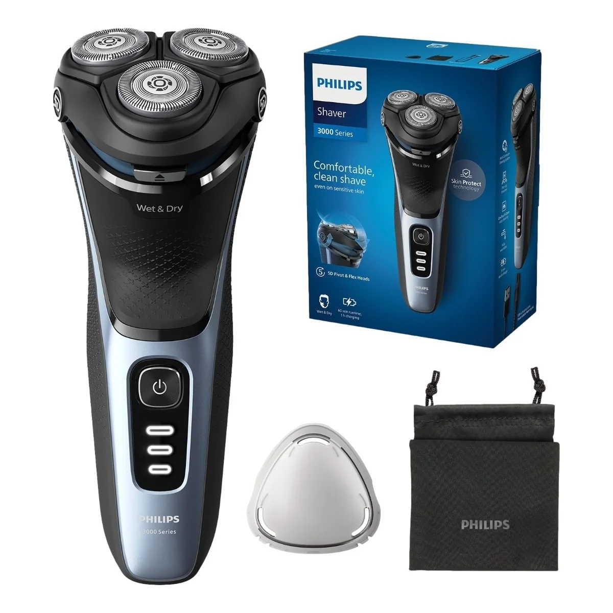 Philips S3243/12 Series 3000 partakone, musta