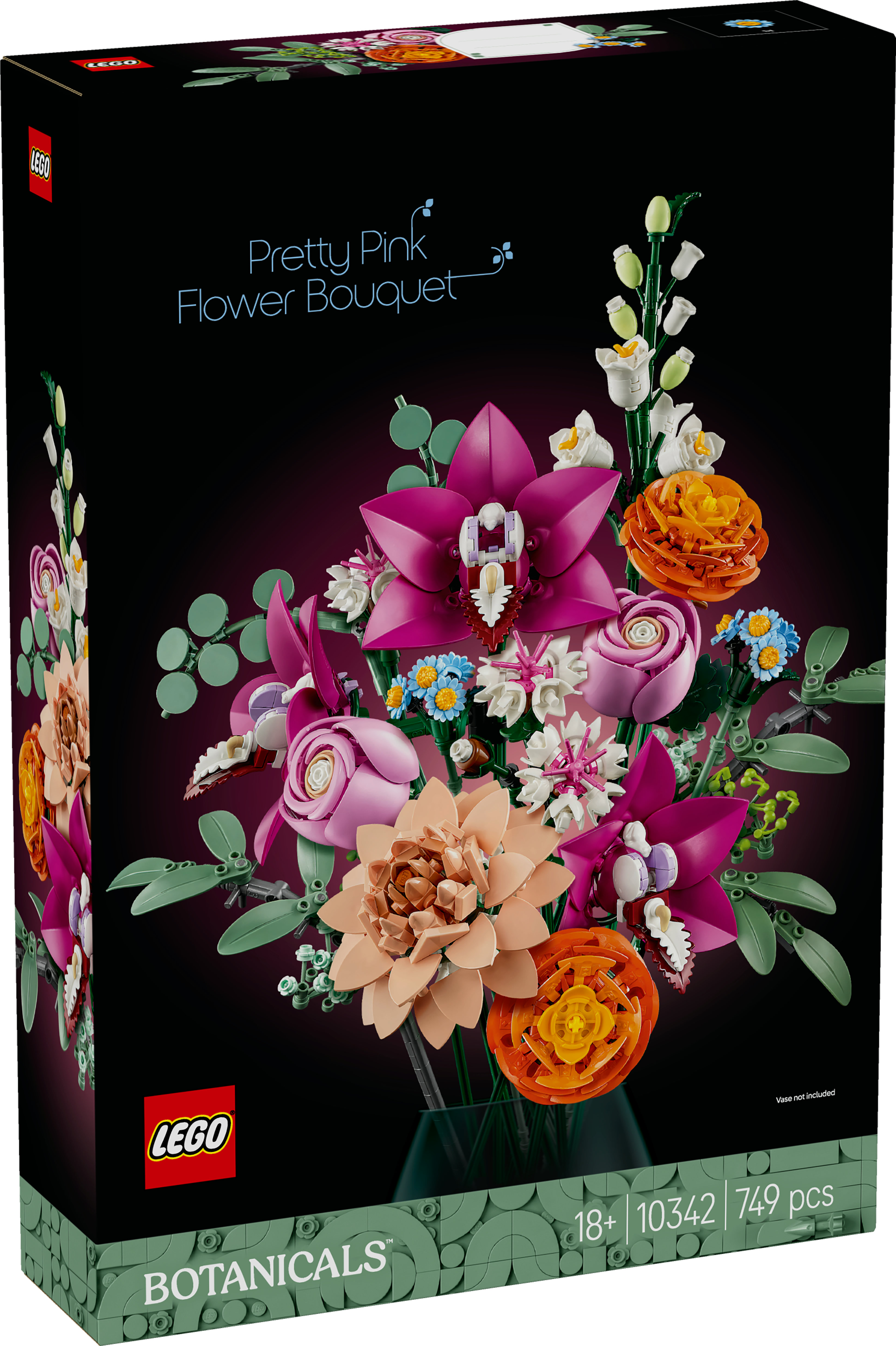 LEGO Botanicals 10342 Kaunis vaaleanpunainen kukkakimppu