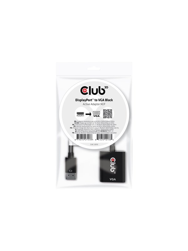 CLUB3D cac-2013 Displayport VGA Svart