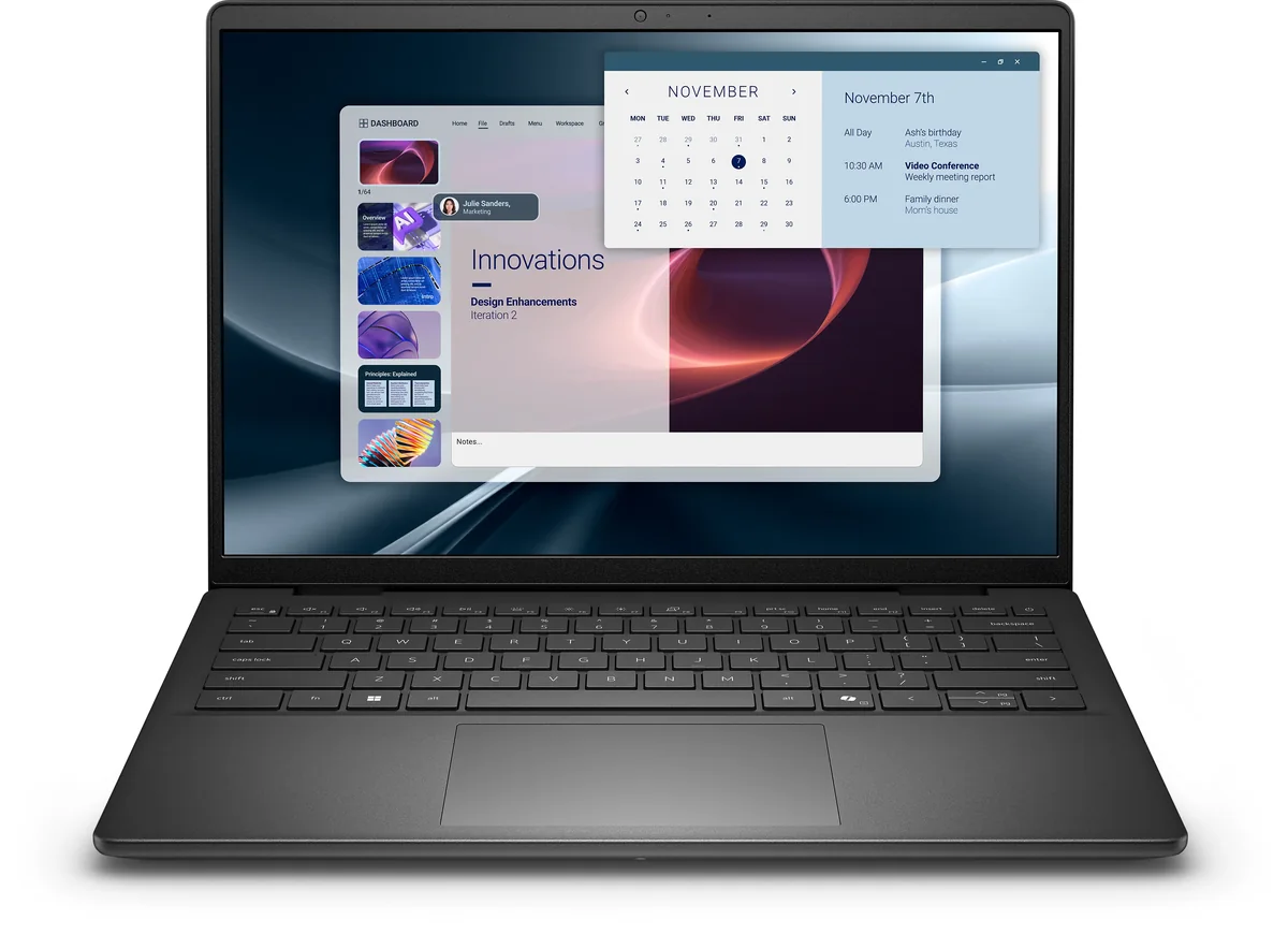 Dell Pro 14 Essential 14.0" Ryzen 7 250, 16 Gt, 512 Gt, Radeon 780M, Win 11 Pro -kannettava, musta