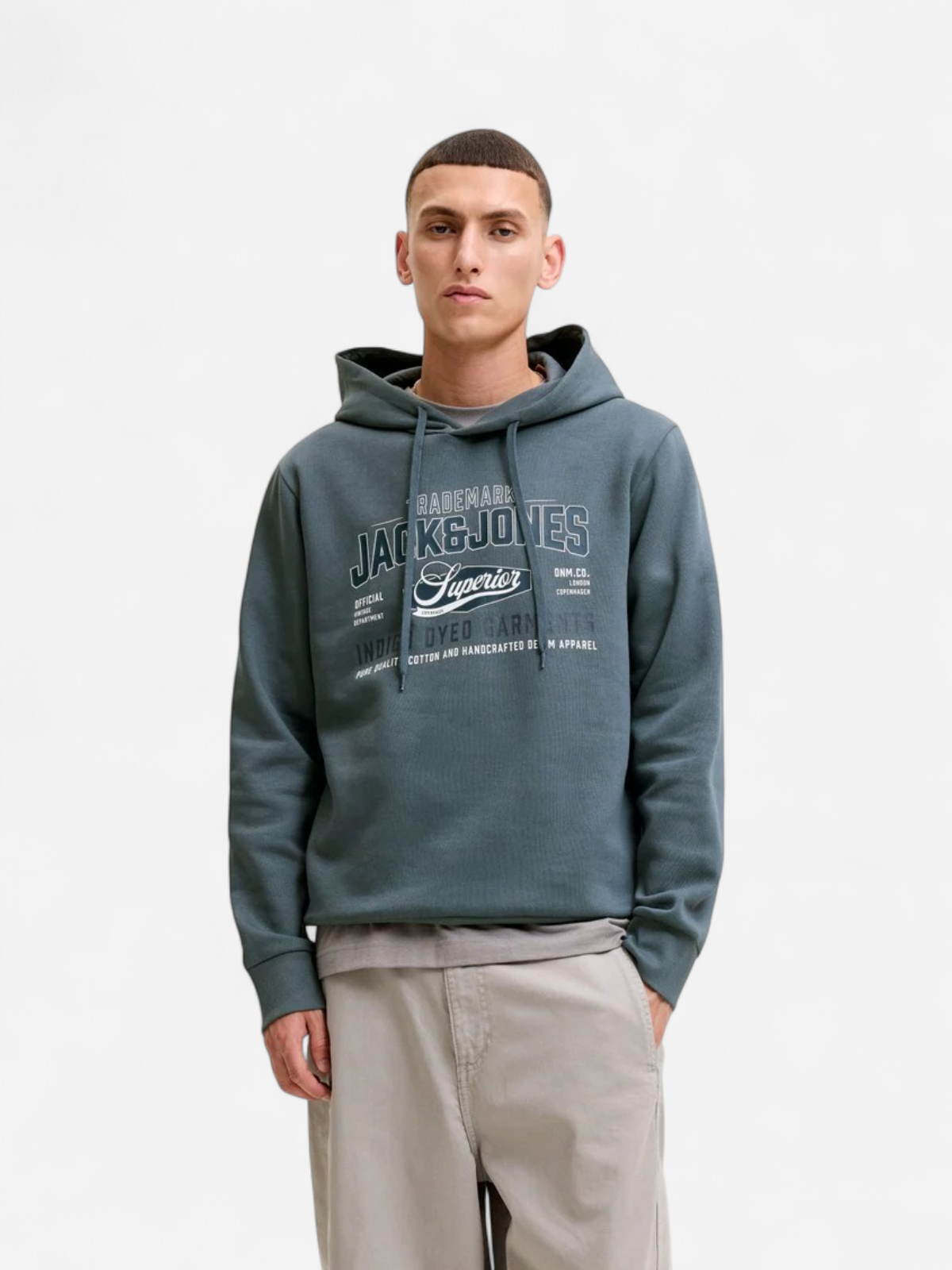 JACK & JONES Collegepaita  tummansininen / basaltinharmaa / valkoinen