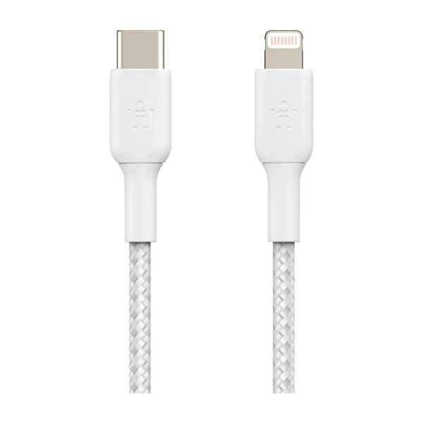 Belkin CAA004BT2MWH, 2 m, Lightning, USB C, Uros, Uros, Valkoinen