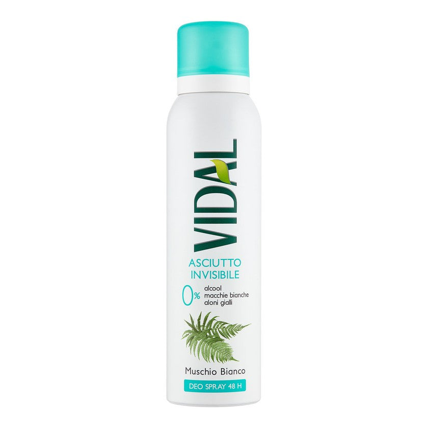Vidal Vidal Kuiva näkymätön deodoranttisuihke 150 ml Valkoinen myski