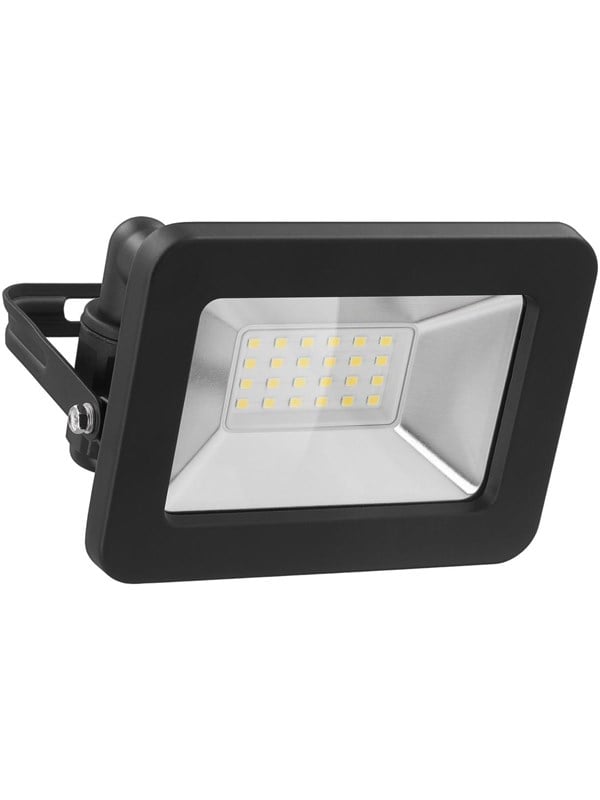 Goobay LED-strålkastare för utomhusbruk, 20 W med 1700 lm, neutralt vitt ljus (4000 K) och M16 kabelgenomföring, lämplig för utomhusbruk (IP65)