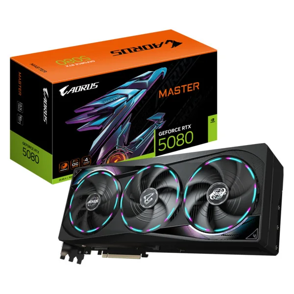 Gigabyte GeForce RTX 5080 AORUS MASTER OC 16 Gt -näytönohjain