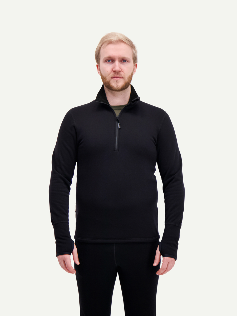 Svala Polartec® Power Stretch® ProTM Zip-Neck Musta 4XL