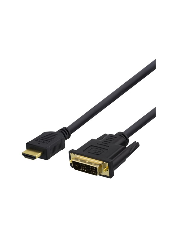Deltaco HDMI – DVI-D Single Link -kaapeli, 7 m, musta