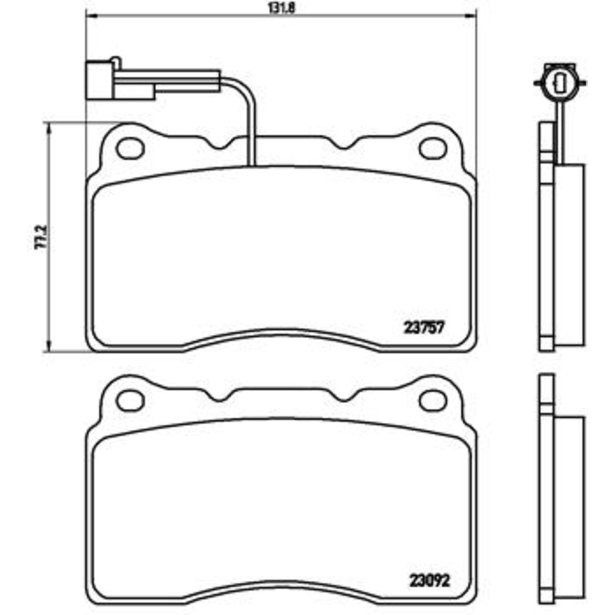 Jarrupalat, levyjarru BREMBO P 23 115