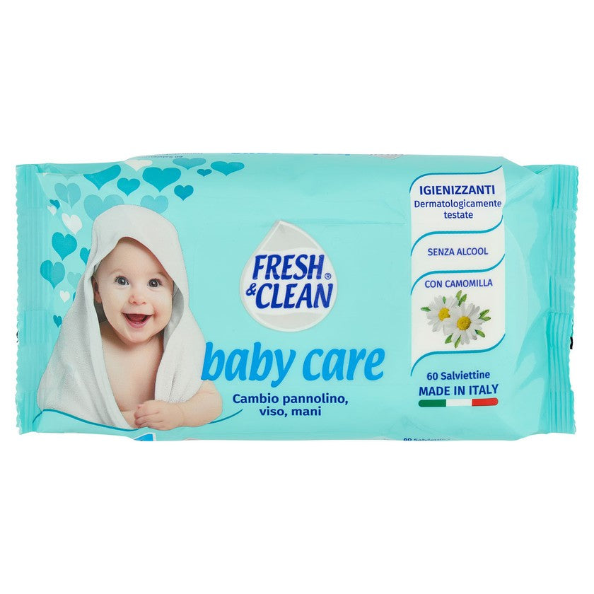 Fresh&Clean Baby Care Hygieniapyyhkeet 60 kappaletta