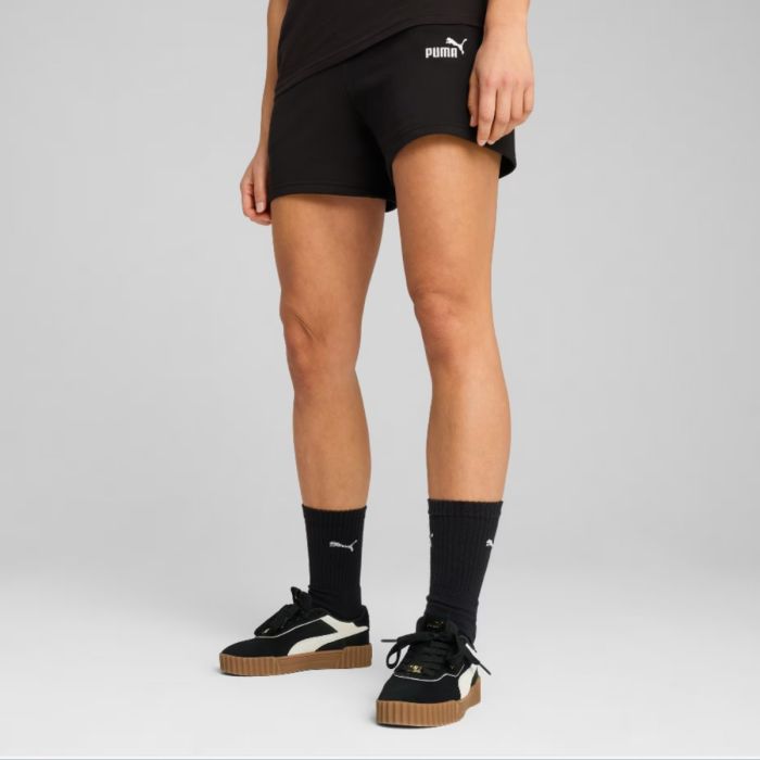PUMA ESS Small No. 1 Logo 5 Inch High-Waist Shorts TR (s) K. L Musta Naiset