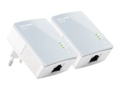 TP-Link TL-PA411KIT AV500 Nano Powerline Adapter Starter Kit - Powerline-sovitinsarja - HomePlug AV (HPAV) - seinäasennettava (2 kpl)
