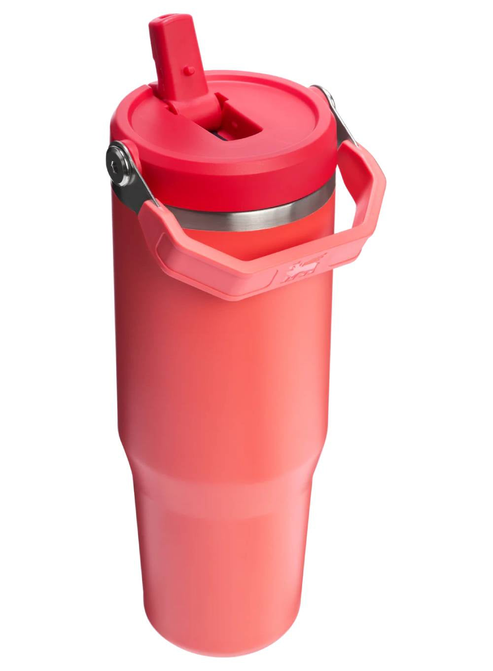 Stanley IceFlowTM Flip Straw Tumbler -juomapullo ruostumattomasta teräksestä Hot Koralli 890 ml