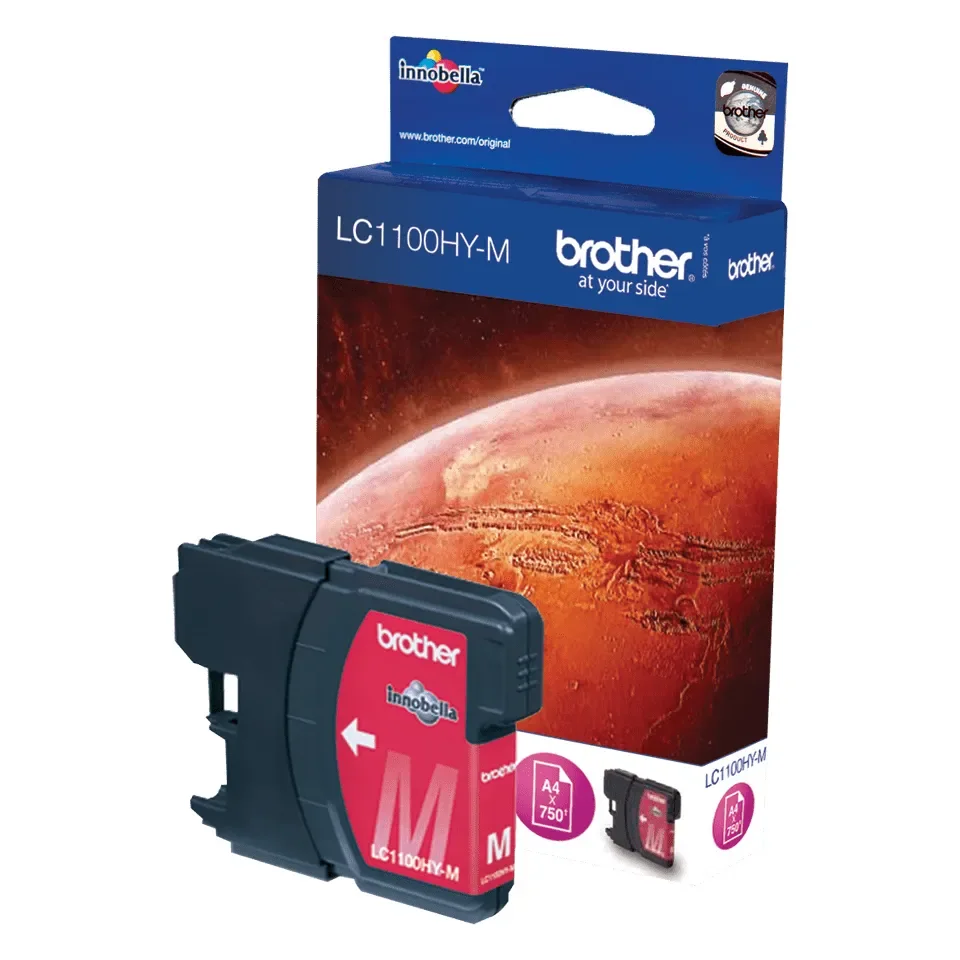 Brother LC1100HYM XL-mustekasetti, 11 ml, magenta
