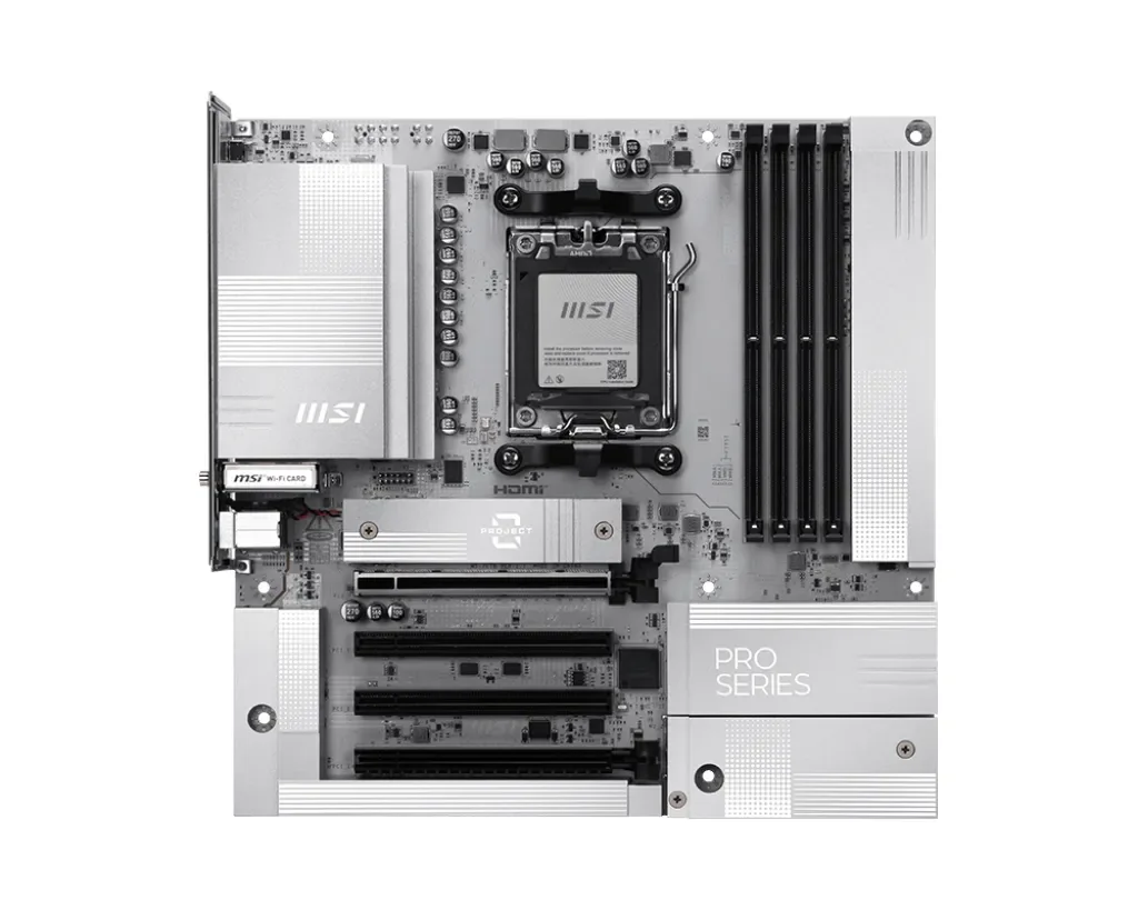 MSI PRO B850M-A WIFI PZ Emolevy - AMD B850 - AMD AM5 - DDR5 RAM - Micro-ATX (Project Zero)