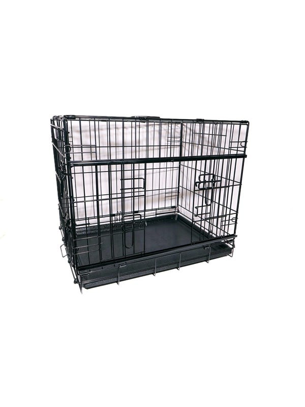 Active Canis - Premium liukuovellinen häkki - Musta - 91 x 61 x 67