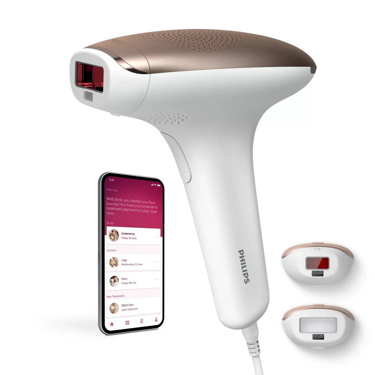 Philips Lumea Advanced IPL 7000 Series SC1997/00 -IPL-ihokarvanpoistolaite, kulta, valkoinen