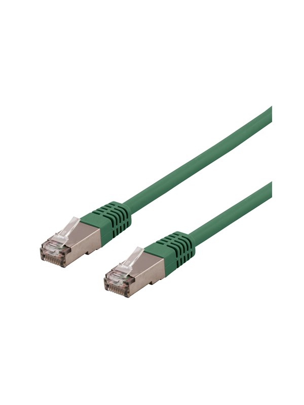 Deltaco Cat6a U/FTP RJ45 0.5m -verkkokaapeli, vihreä
