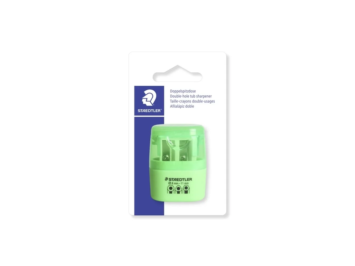 Staedtler D-hole tub sharpener neon green bc