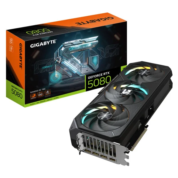 GIGABYTE GeForce RTX 5080 GAMING OC - 16GB GDDR7 RAM - Näytönohjaimet