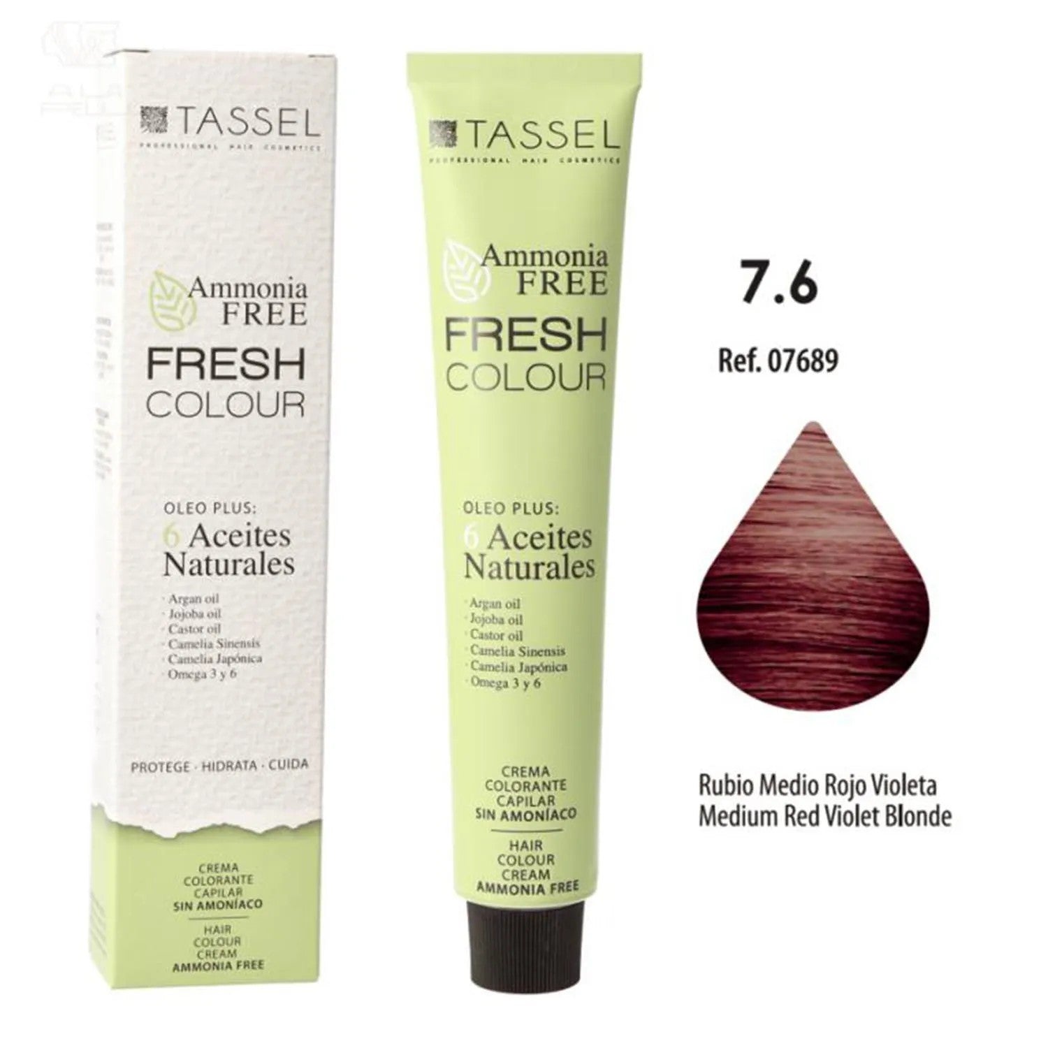 Eurostil Fresh Color Bleaching Cream 7.6 Medium Blonde Red Purple ilman ammoniakkia 1un