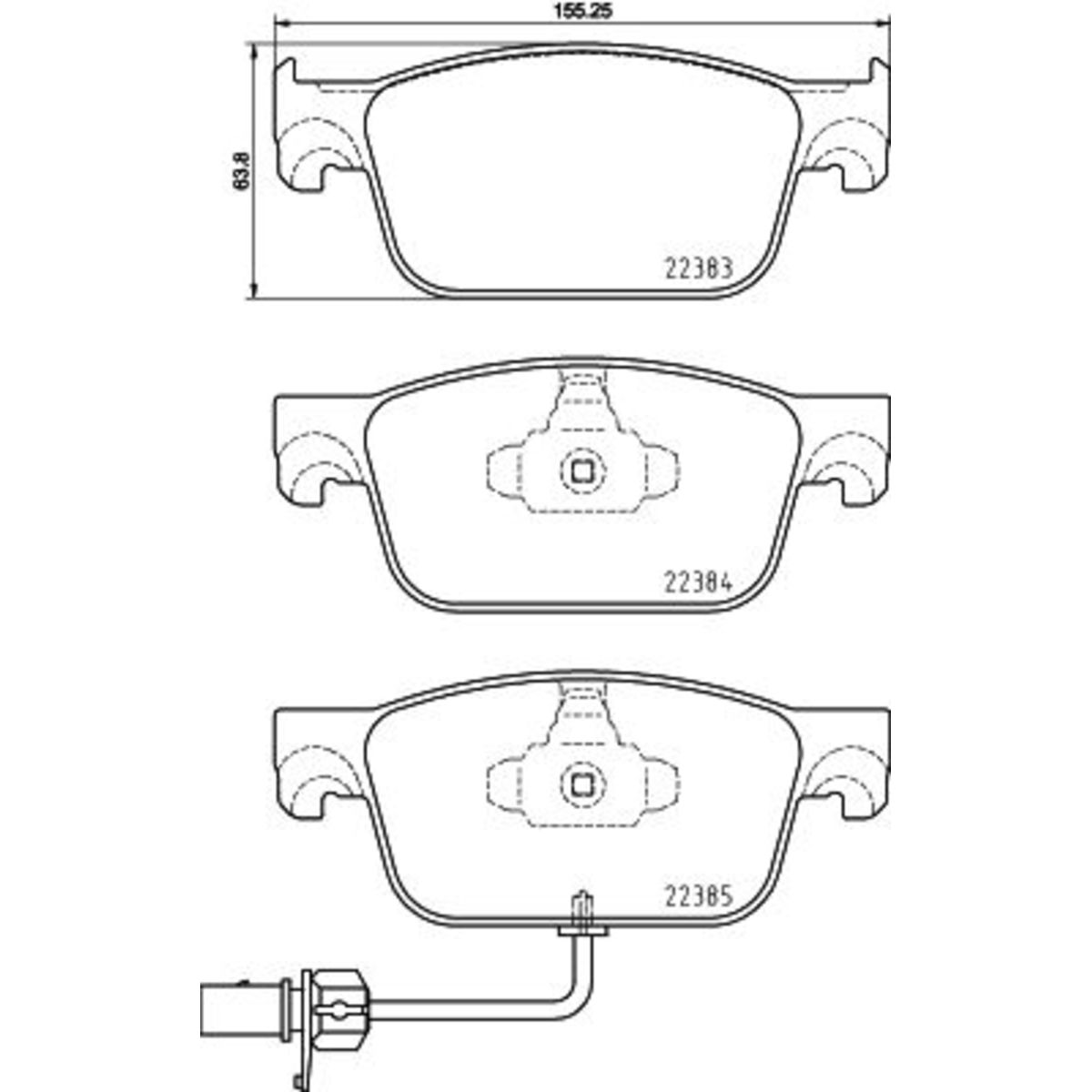 Jarrupalat, levyjarru BREMBO P 85 153