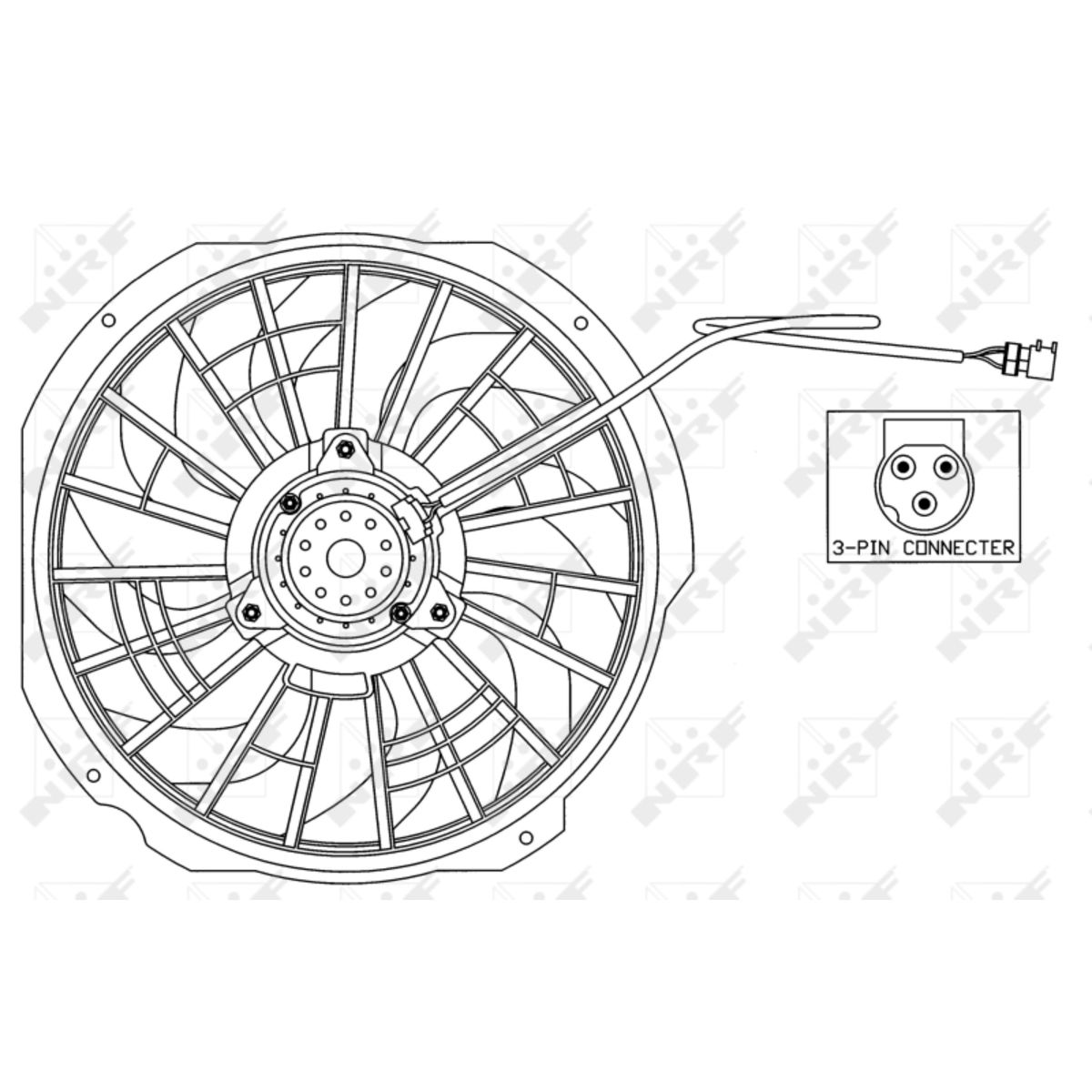Jäähdyttimen tuuletin NRF 47025