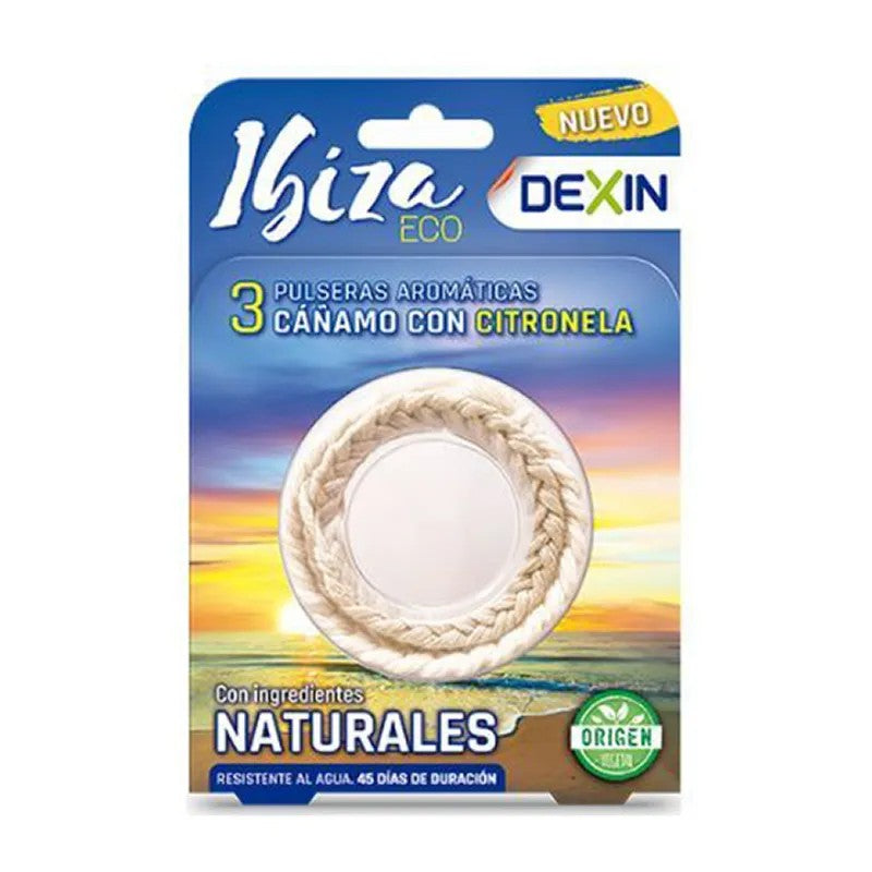 Dexin Ibiza vedenpitävät Citronella hyttysiä karkottavat rannekorut, 3 kpl