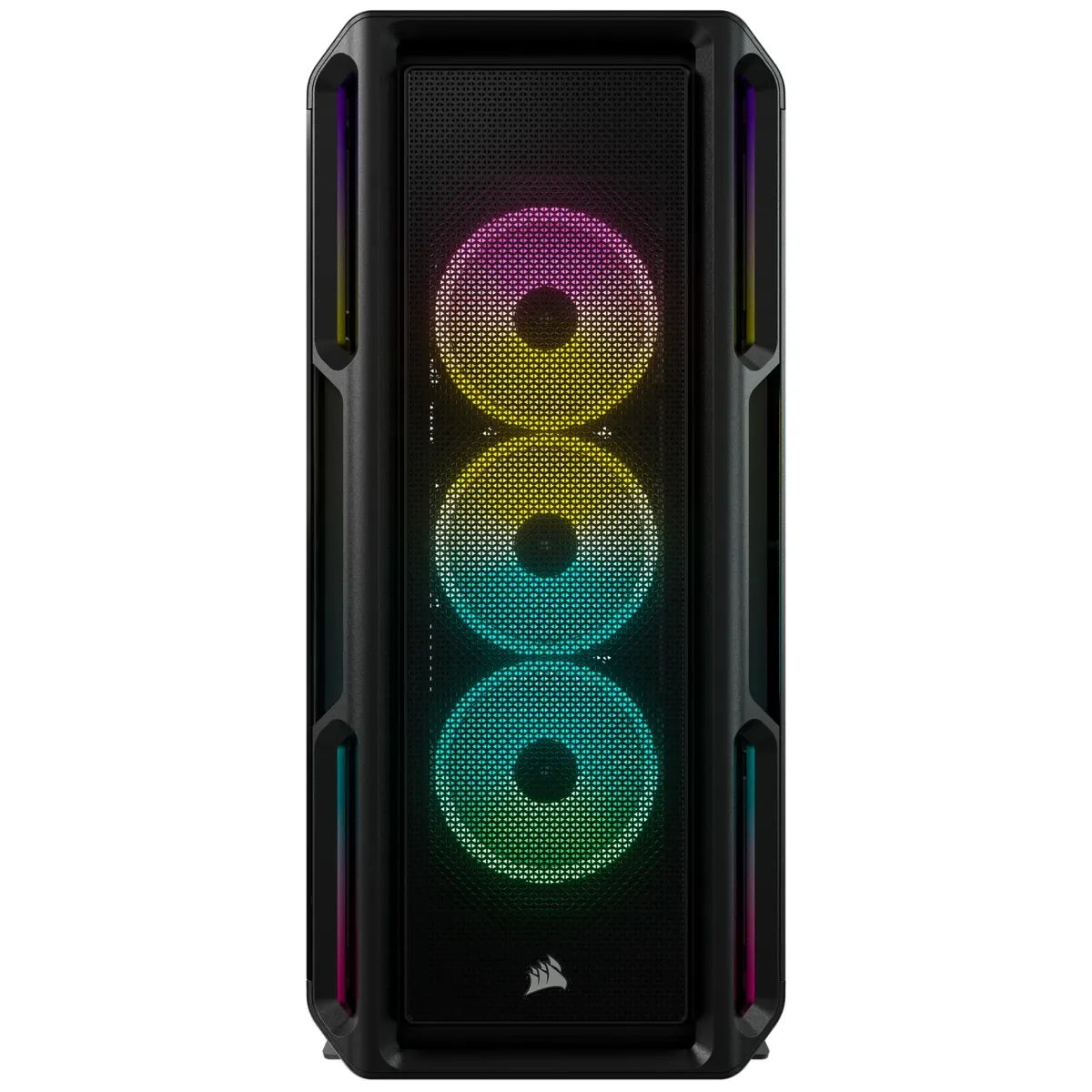 Corsair -miditornikotelo ikkunalla ja RGB-valaistuksella, musta