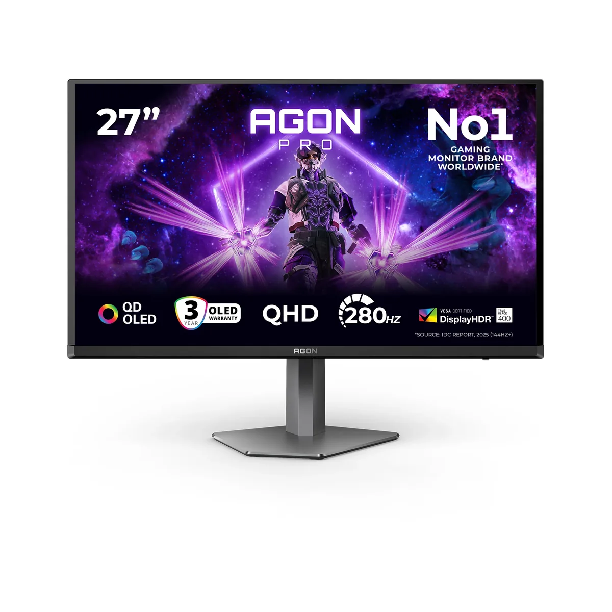 26.5" AOC AGON PRO AG276QZD2 - 2560x1440 (QHD) - 280Hz - QD-OLED